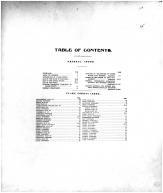 Table of Contents, Clark County 1906